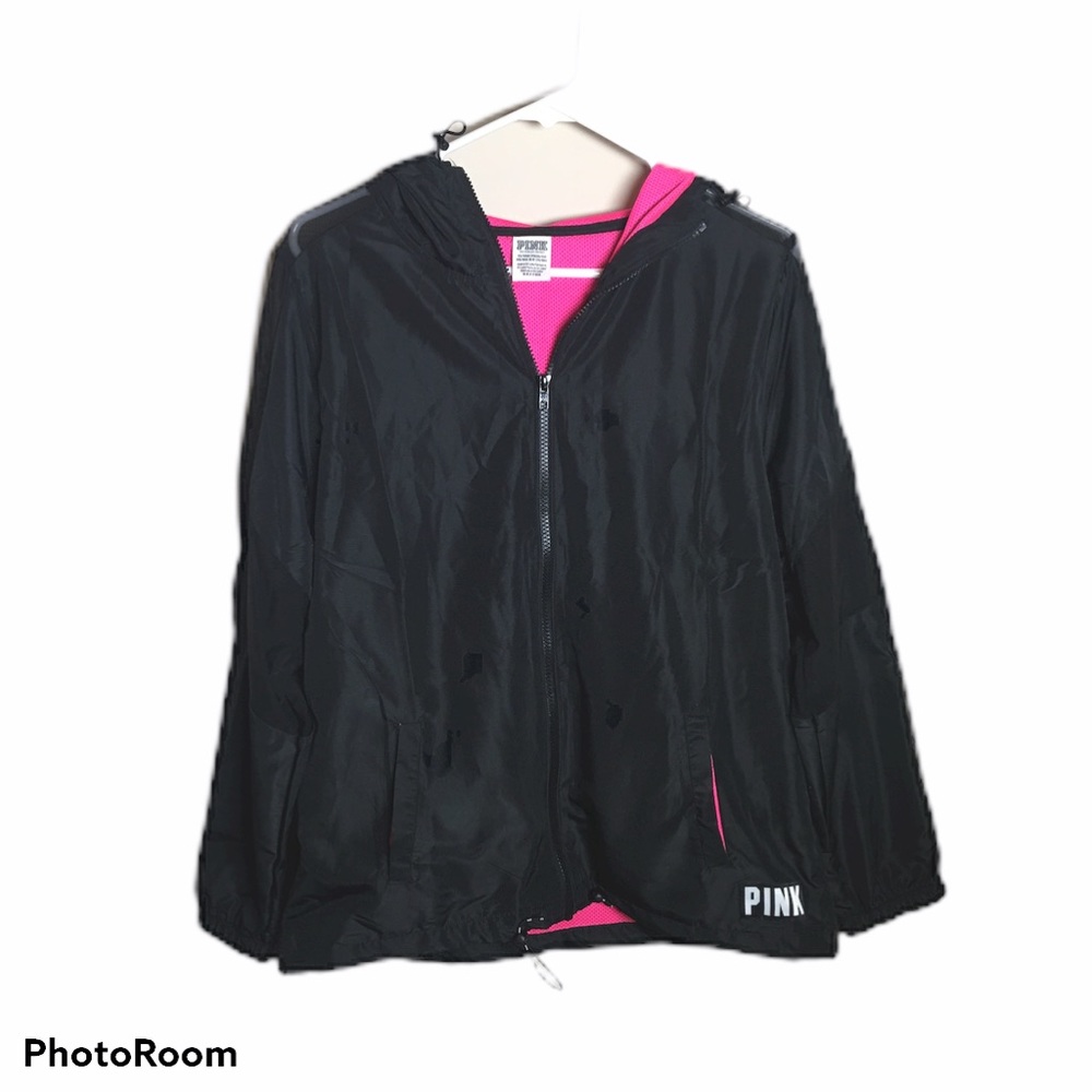 PINK victoria secret black anorak jacket